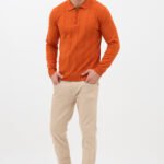 argos triko polo yaka oranj renk